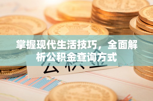 葵青掌握现代生活技巧，全面解析公积金查询方式