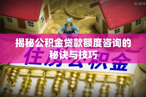 葵青揭秘公积金贷款额度咨询的秘诀与技巧