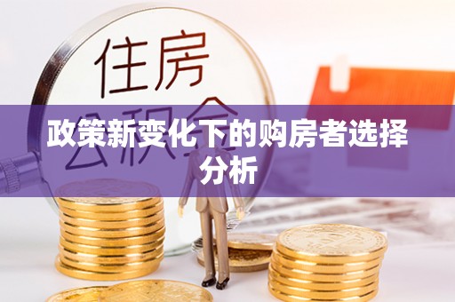 葵青政策新变化下的购房者选择分析
