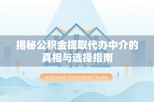 葵青揭秘公积金提取代办中介的真相与选择指南