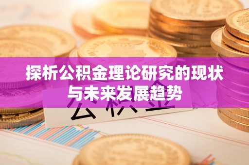 葵青探析公积金理论研究的现状与未来发展趋势